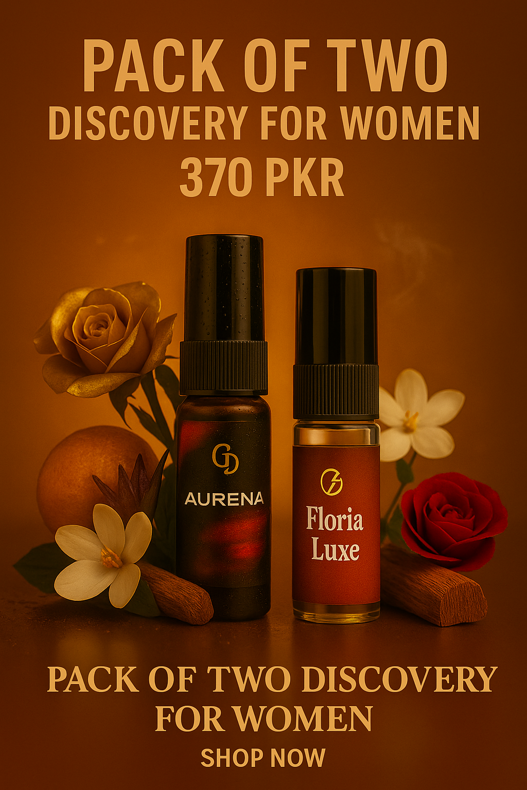 Pack of Two Discovery for Women | Aurena | Floria Luxe | Premium Women Fragrance