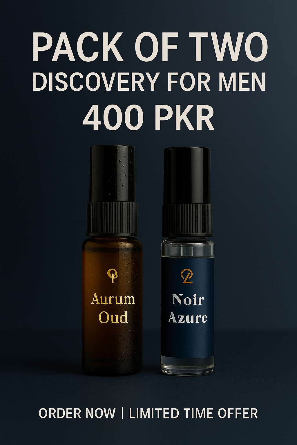 Pack of Two Discovery For Men | Noir Azure | Aurum Oud | Premium Men Fragance