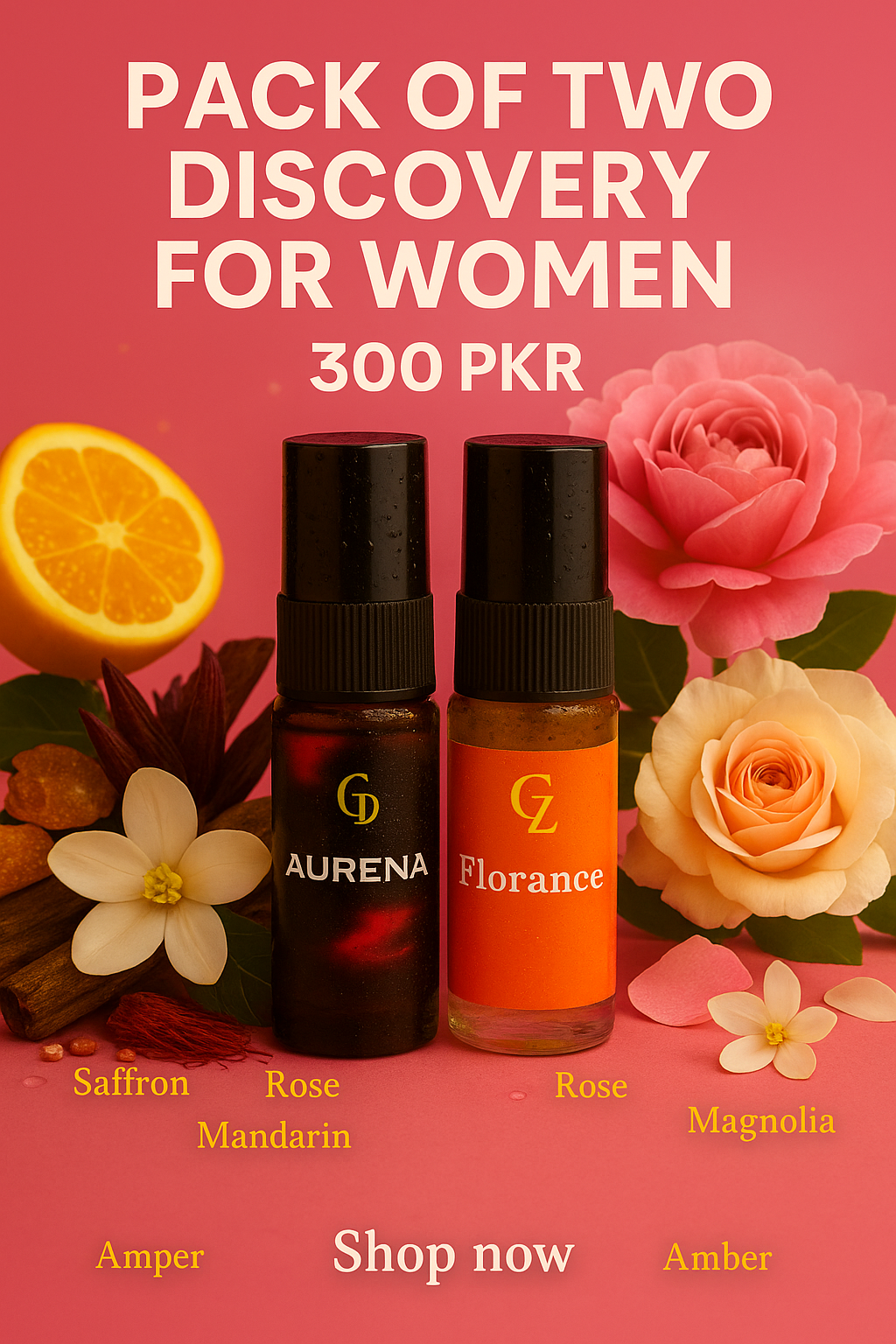 Pack of Two Discovery for Women | Aurena | Florance | Premium Women Fragrance